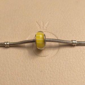 **RETIRED** Auth. Pandora Candy Stripe Murano Bead